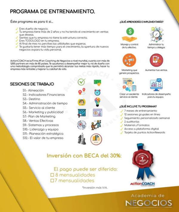 ActionCOACH anunció el inicio de una Escuela de Negocios para el período 2022